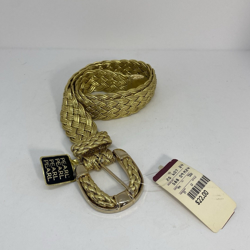 VTG‎ Gold Braided Woven Belt Sz M
